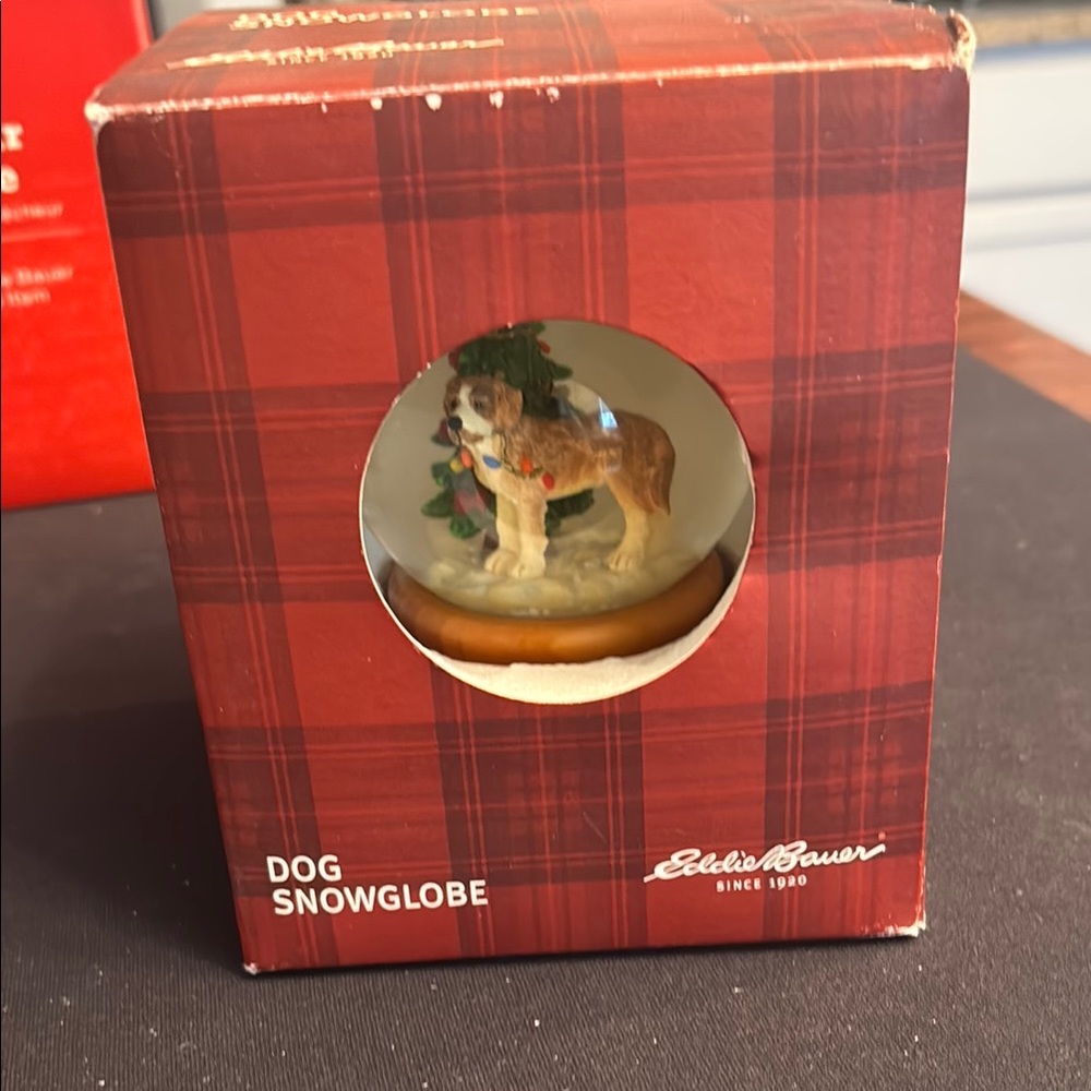 Eddie Bauer Festive Dog Snowglobe